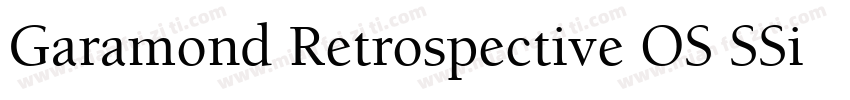 Garamond Retrospective OS SSi Normal字体转换